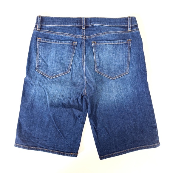 👖 LOFT Dark Blue Wash Jean Shorts – Size 4 / 27" – 10" Inseam – Retail: $60 - Picture 12 of 13